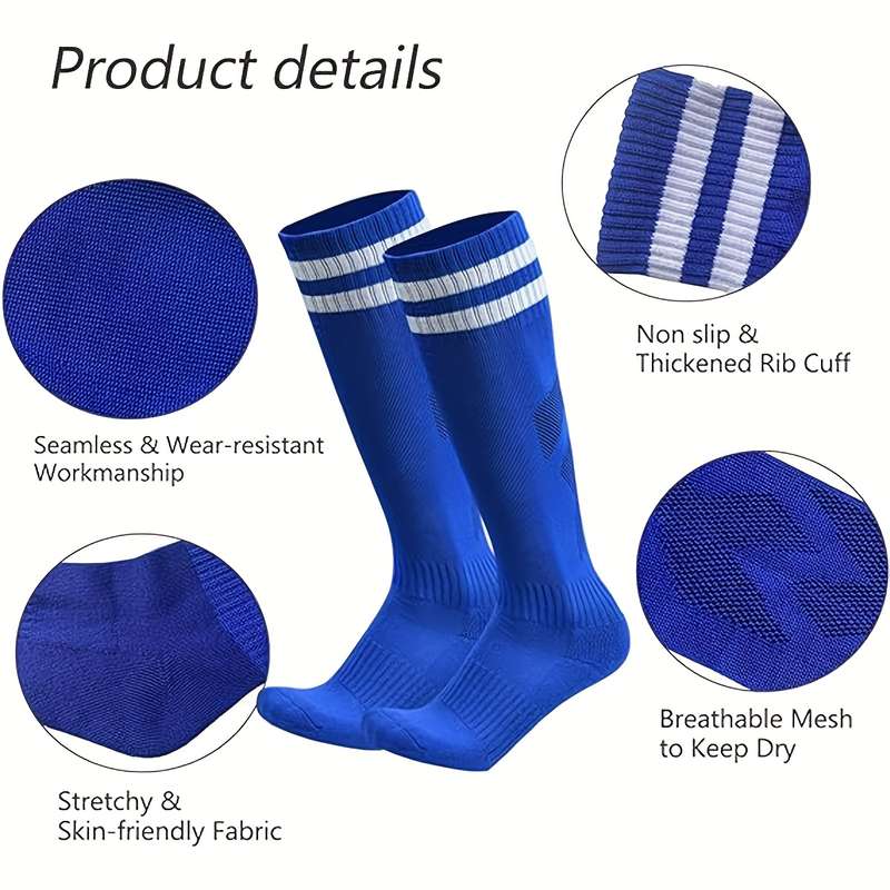 1 Pair Blue Size M Socks