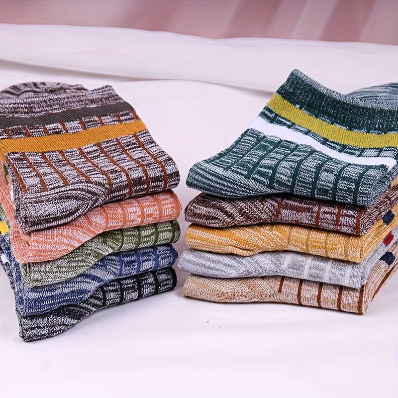 10 Pairs Mixed Color One Size High Elastic Socks