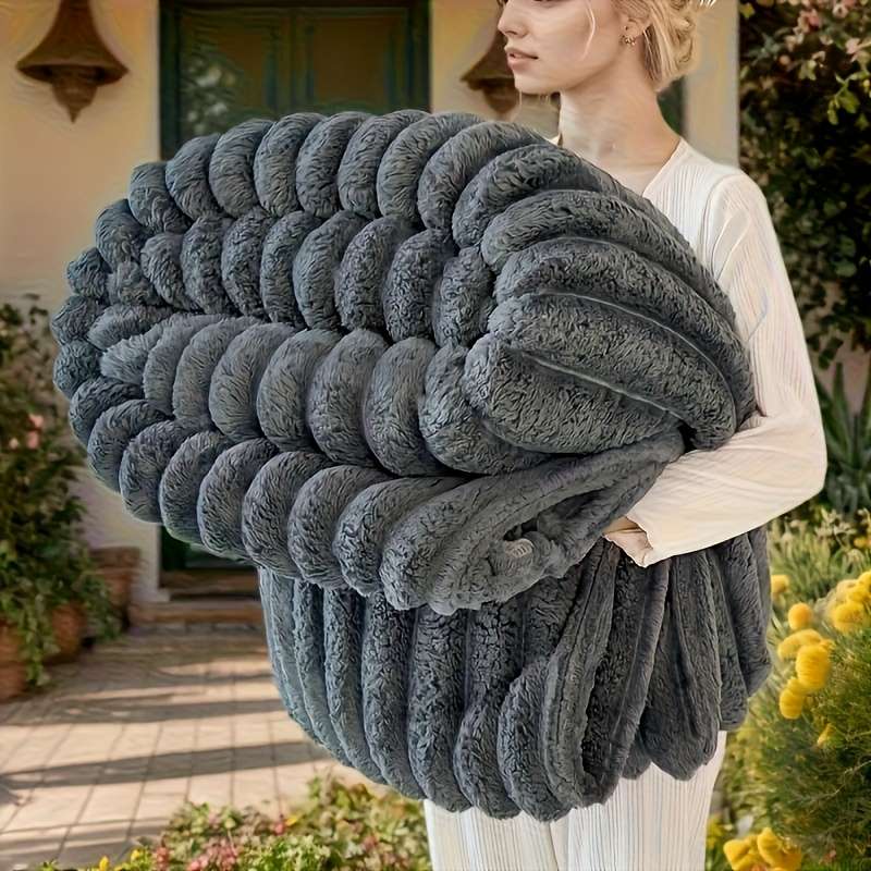 1ps Blanket Color Light Grey size 100x150cm 39.37x59.06in