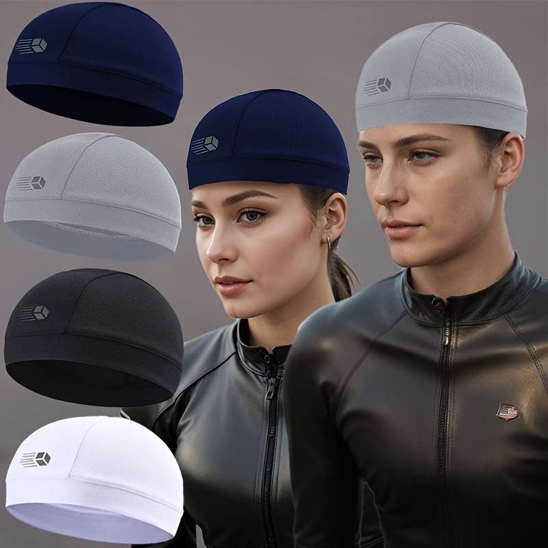 1pc Versatile Use Cooling Skull Cap Breathable Sweat-Wicking Beanie for Cycling Running Fits