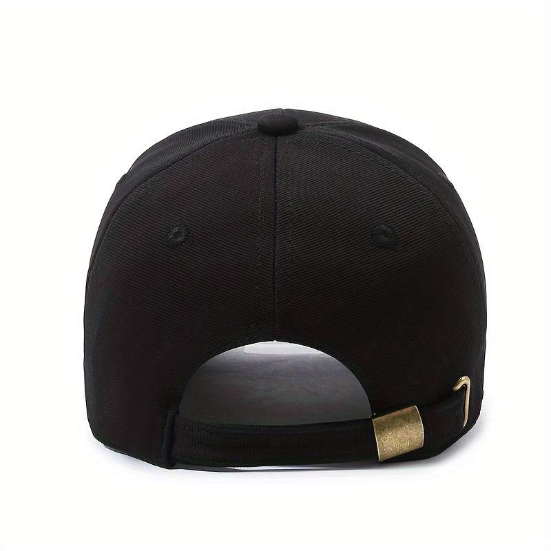 1pc Cotton Baseball Cap with Embroidered Logo Adjustable Sun Protection Hat for All Seasons H