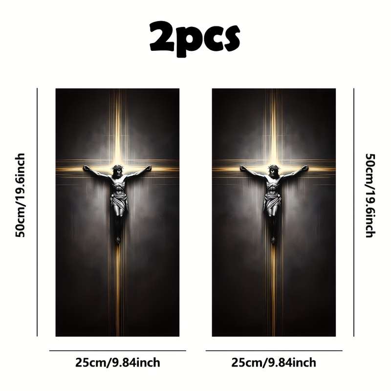 2pcs 25cm50cm Jesus Christian Themed Stickers