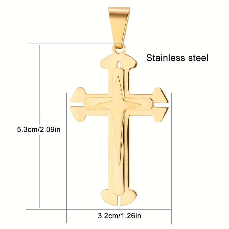 1 Piece Pendant Add Chain 60cm Jesus Theme Pendant