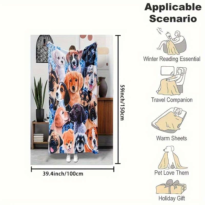 1ps Blanket Color Blue Dog size 130150cm