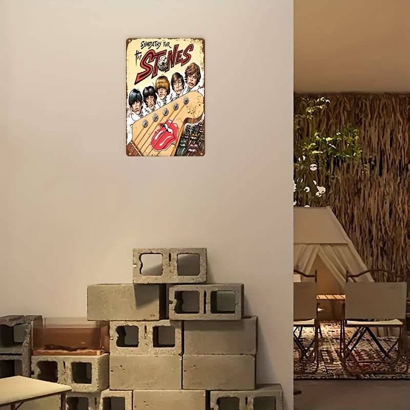 1pc  Vintage Aluminum Metal Sign for Music Lovers 30.48x20.32 cm Weatherproof Pre-Drilled Rock