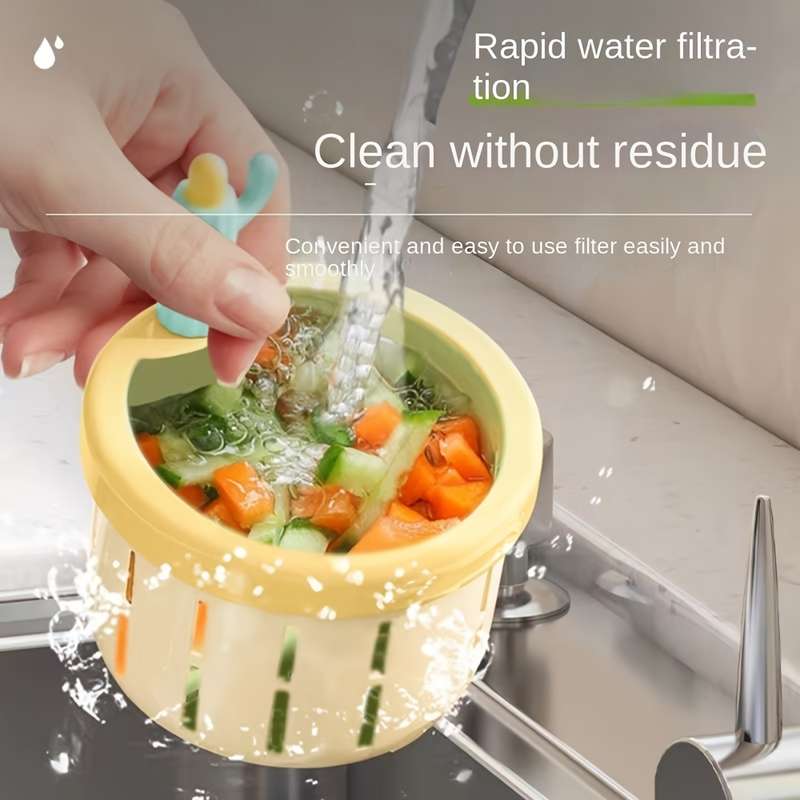 1pc Cactus-Shaped Kitchen Sink Strainer Creative Drain Basket for Residue Anti-Clog Odor Preve