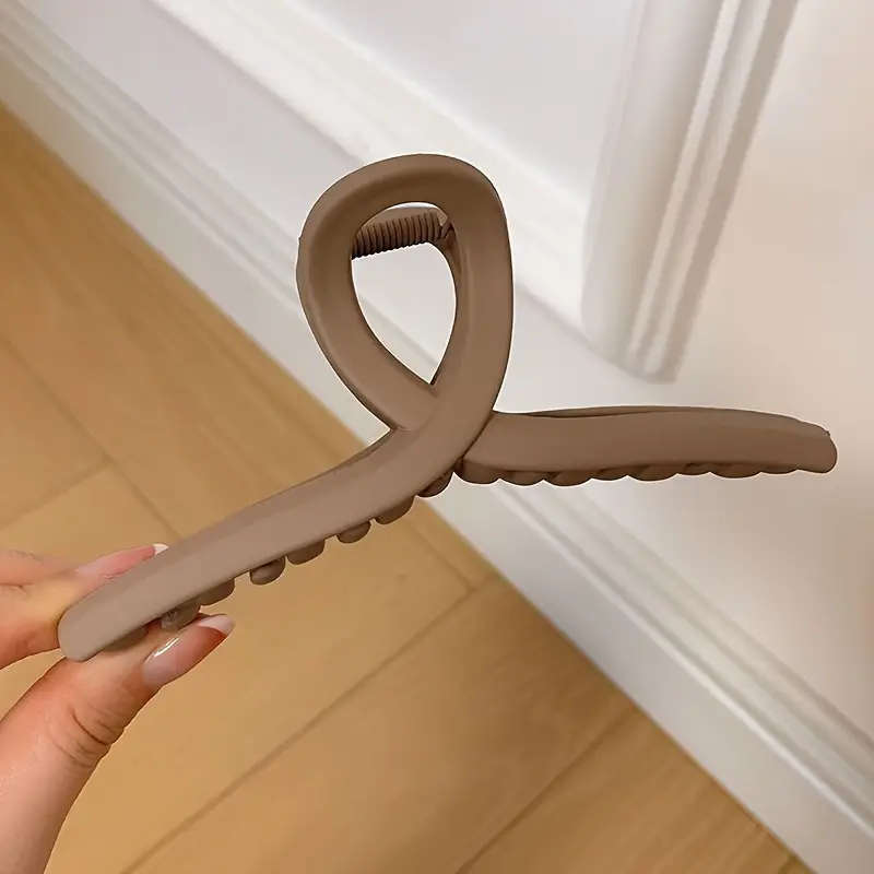 Solid Color Large Hair Claw Clip - Light Brown