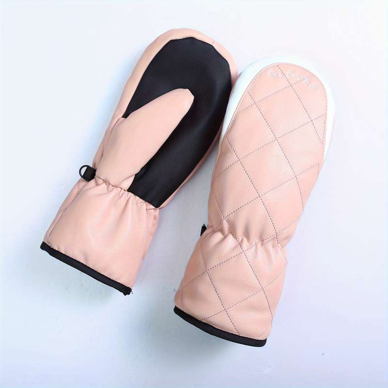 1 Pair Khaki Applicable People Unisex Warm Gloves