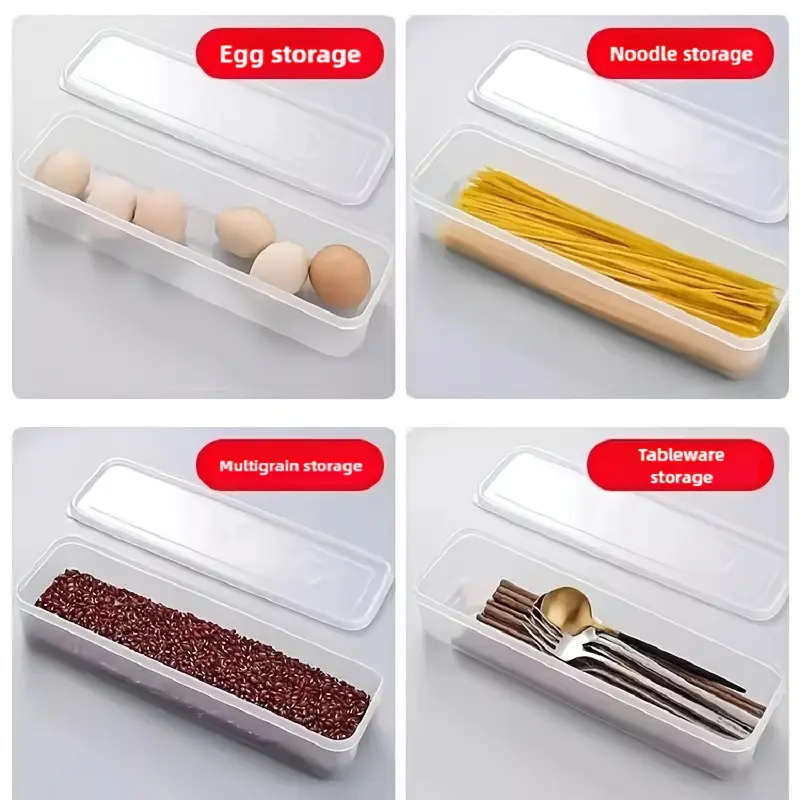 8-Piece Food Grade Rectangular Storage Containers with Lids