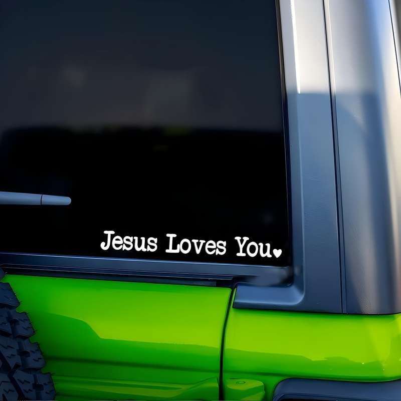 1pc Black   Jesus Christian Themed Stickers