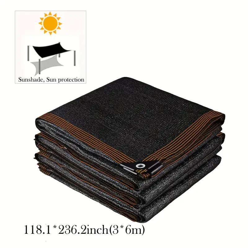 1pc 3x6m Courtyard Rectangular Sunshade Net Breathable Square Sunshade Suitable for Balconies Garage
