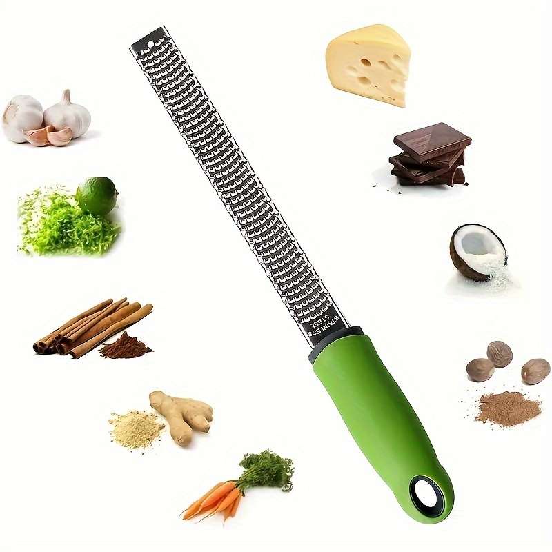 1pc Stainless Steel Multi-functional 1pc Zester Grater Manual Lemon Zester Cheese Grater Ginger