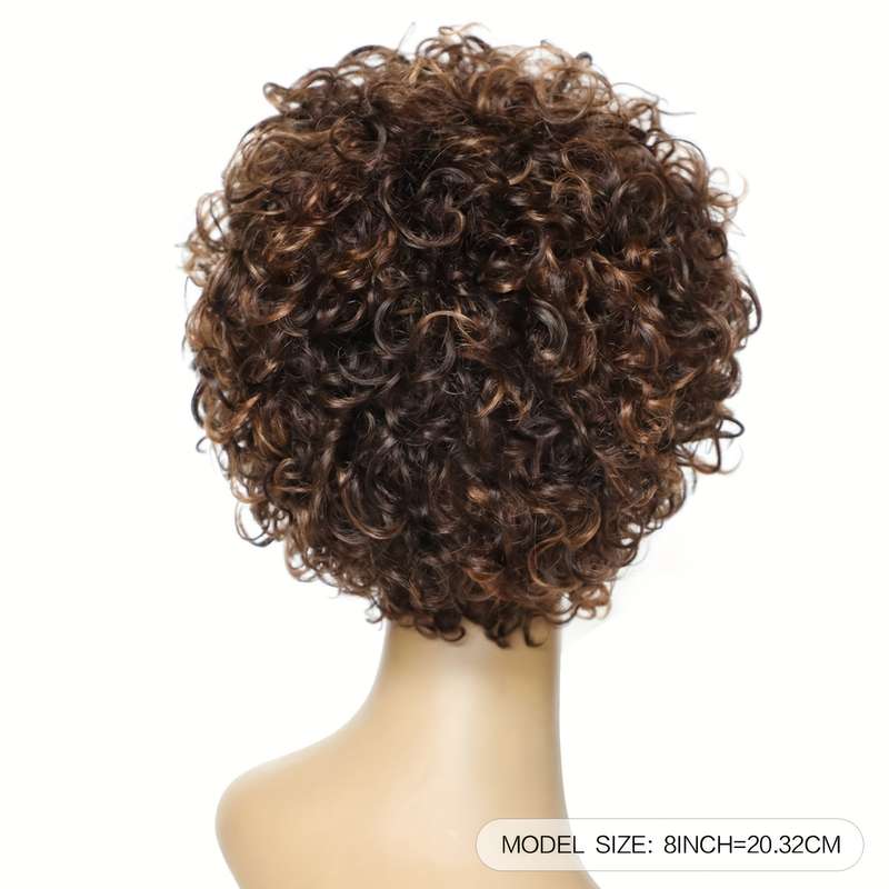 1Pc Brown 20.32cm Fashion Design Wig