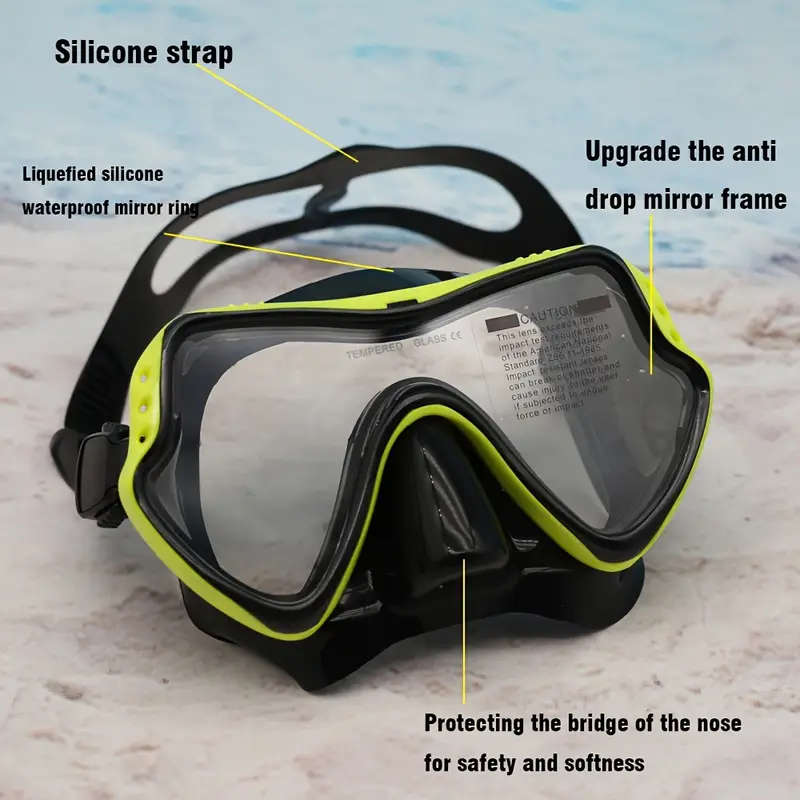 1pc Professional Snorkeling Dive Mask Set Anti-Fog Leak-Proof Dry Adult Snorkeling Goggles