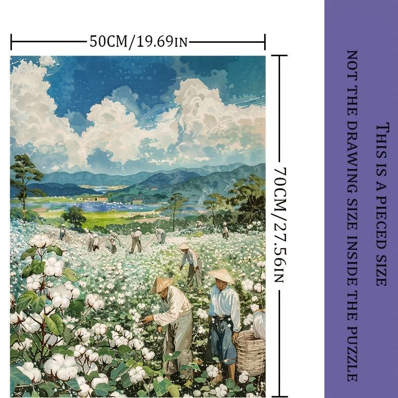 1000pcs Picking Scenery Puzzle for Adults Educational Art Paper Board Jigsaw Ideal