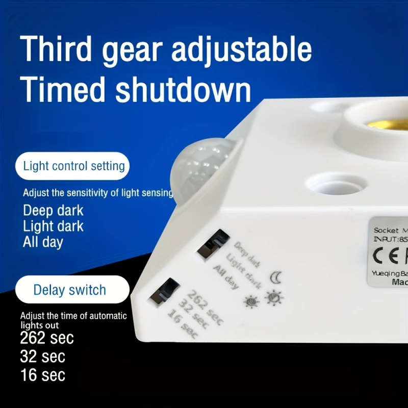 1pc Easy-Install LED Motion Sensor Light Automatic Infrared Human Detection E26 E27 Base Perfect