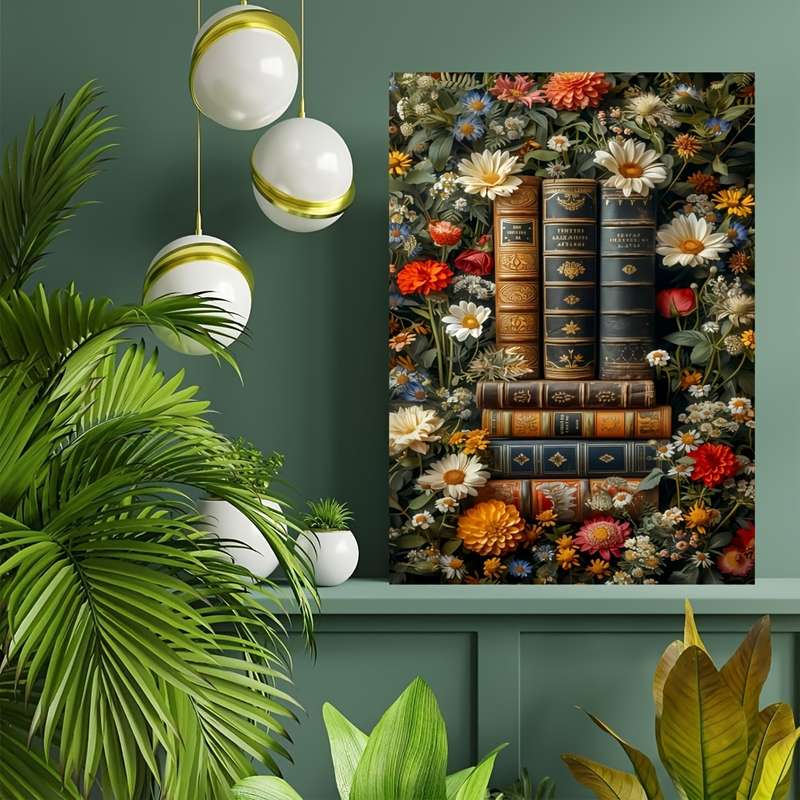 1000pcs Floral Bookshelf Jigsaw Puzzle High-Quality Durable Seamless Paper Materi
