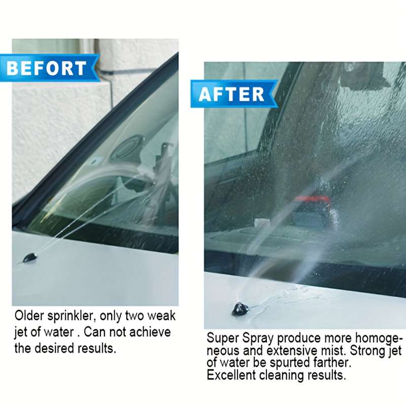 2Pcs Red Universal Aluminum Alloy Car Washer Wiper Jet Nozzles