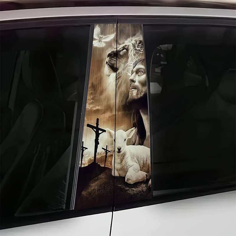 2pcs  Jesus Christian Themed Stickers