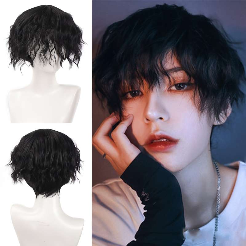 1Pc Black 20.32cm Fashion Design Wig