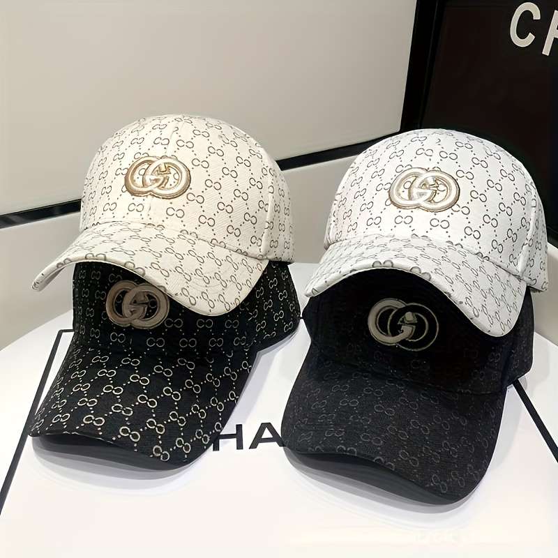 1pc Peaked Cap New Fashion Print Light Luxury Trendy Baseball Cap