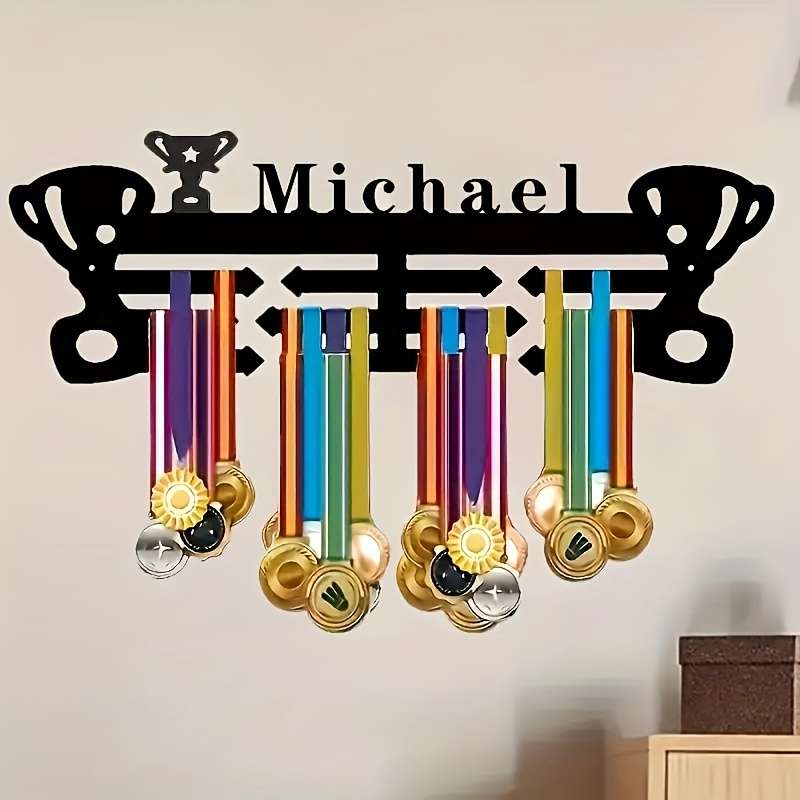 A Custom Vintage Metal Medal Rack DIY Hooks for Displaying Medals on The Wall Decorative Hooks for