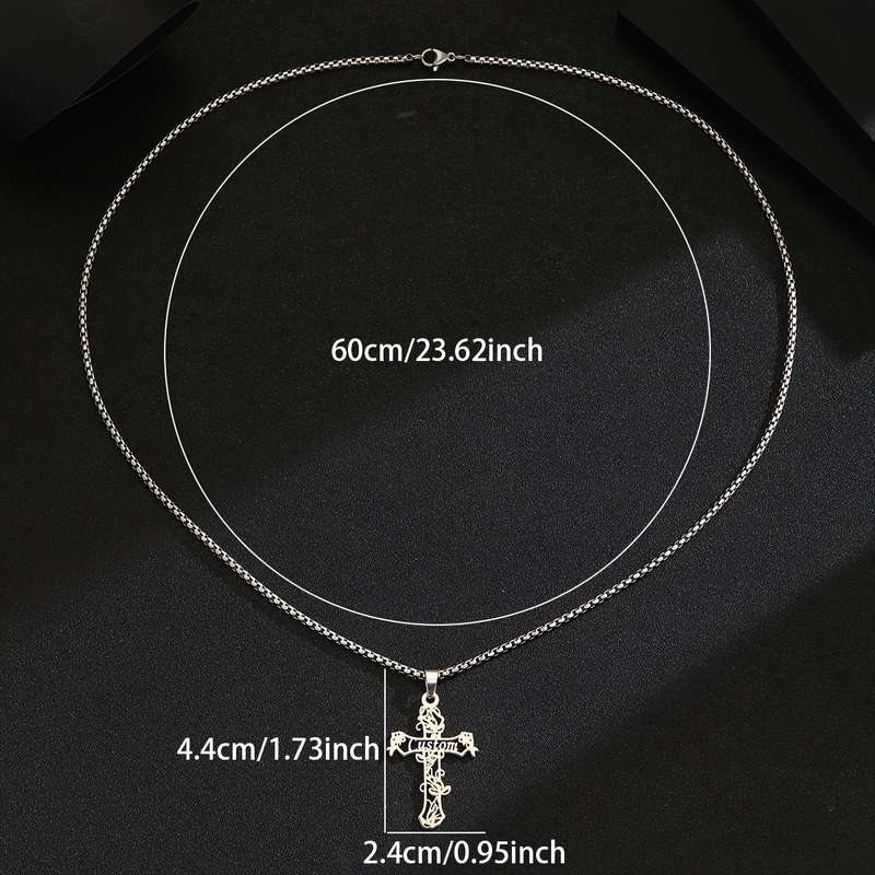 1 Piece Silvery Jesus Theme Pendant