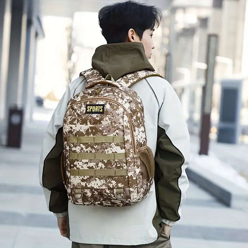 1pc Sleek Urban Men's Versatile Backpack for Travel Camping Cycling Large Capacity Business Laptop