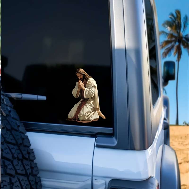 1pc 14.99cmx11.0cm Jesus Christian Themed Stickers