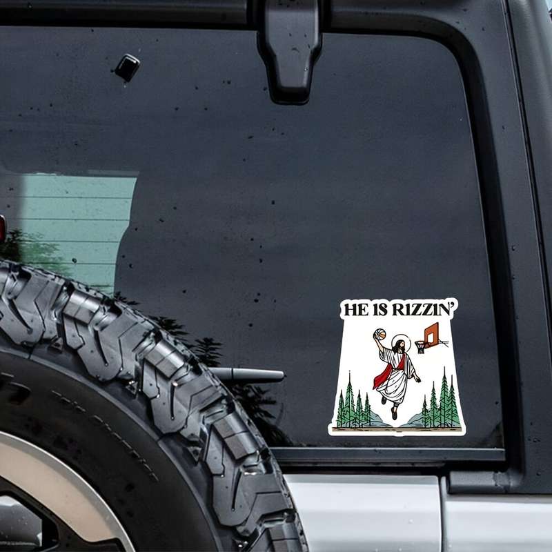 1pc 7.62 cm Jesus Christian Themed Stickers