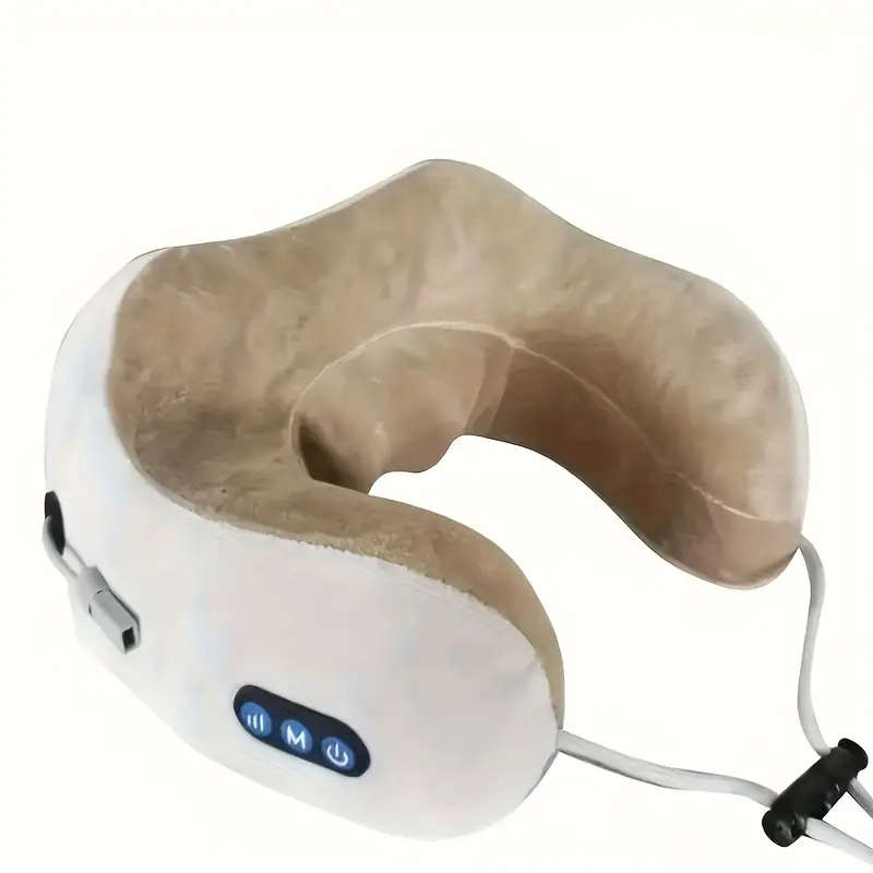 RelaxPro USB Rechargeable Electric Neck Massager with Adjustable Settings  Portable Support for Air