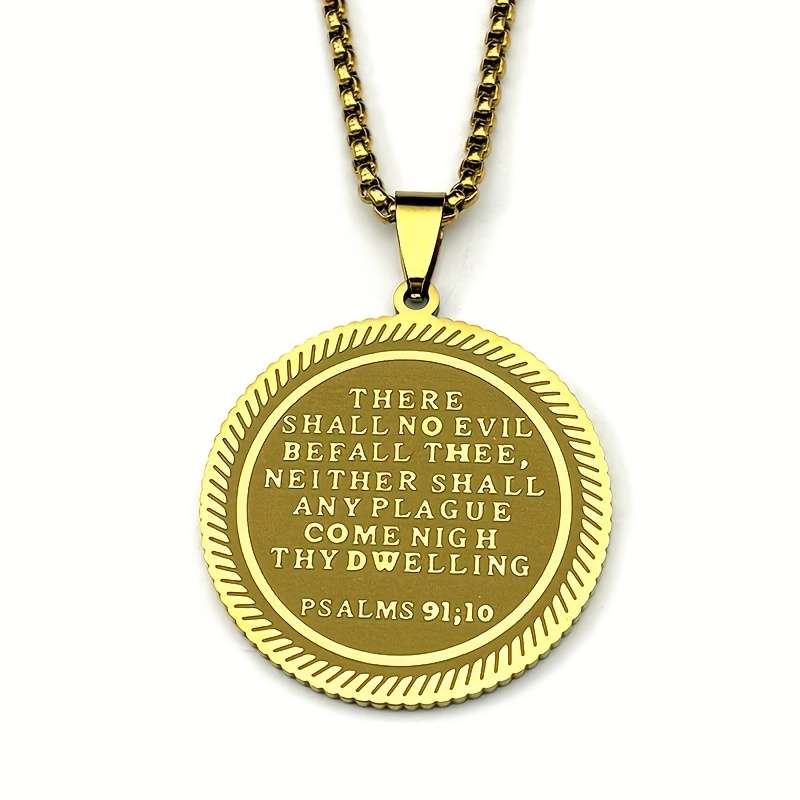 1 Piece Golden Jesus Theme Pendant