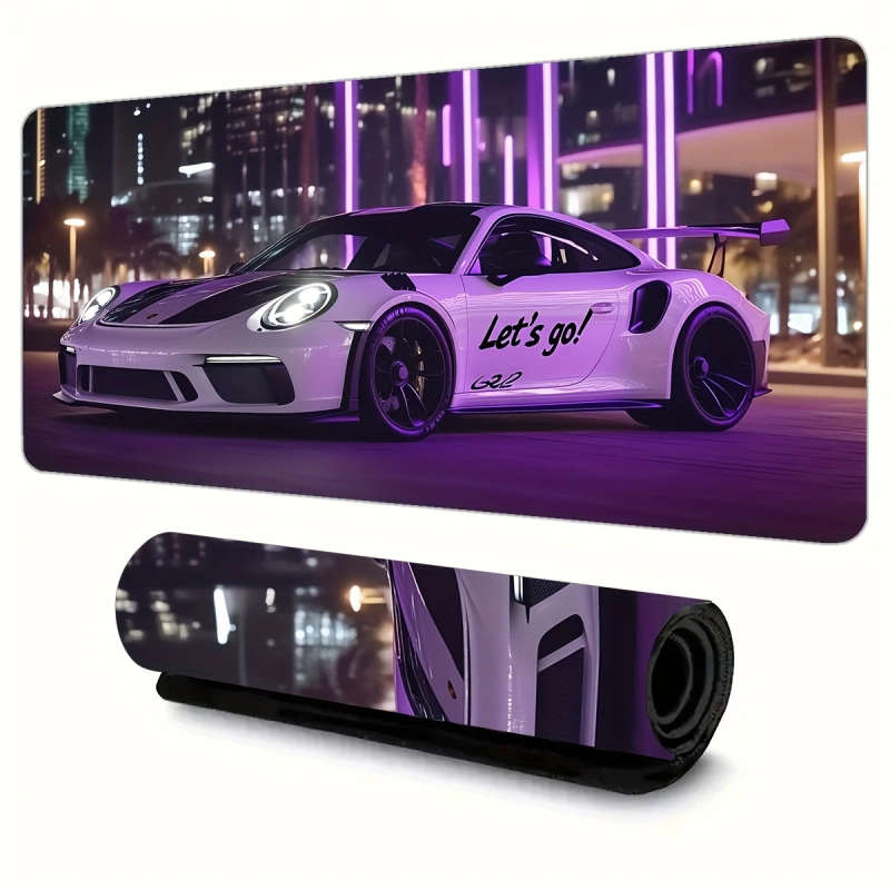 1pc 30x60cm Fashion Fantasy City Sports Car Pattern Mouse Pad Durable Odorless Office Desk Accessory