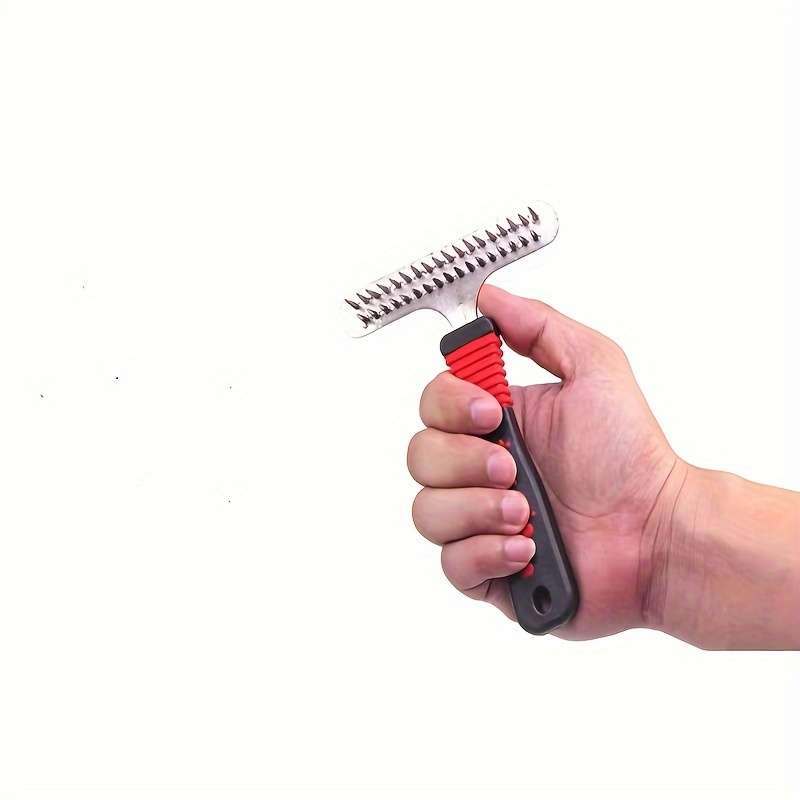 1pc Red And Black Pet Comb