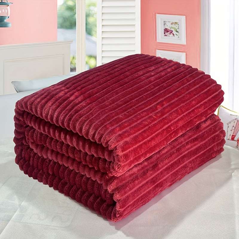 1ps Blanket Color Blue Bean Paste Square size 100x150cm