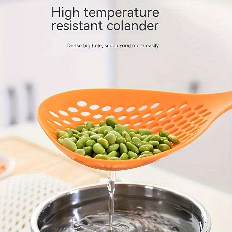 1pc Colander Spoon Scoop Colander Strainer Slotted Spoon Plastic Large Noodle Spoon Scoop