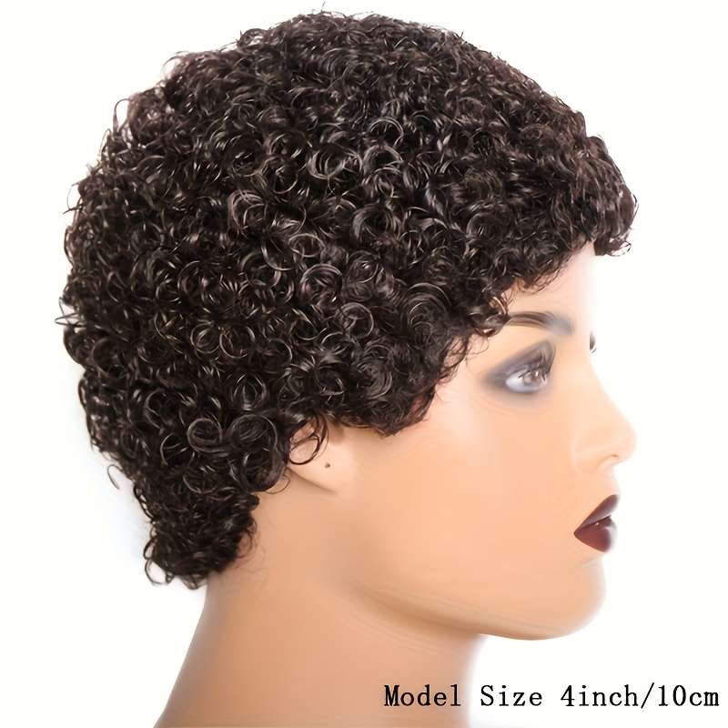 1Pc Natural Black 10.16cm Fashion Design Wig