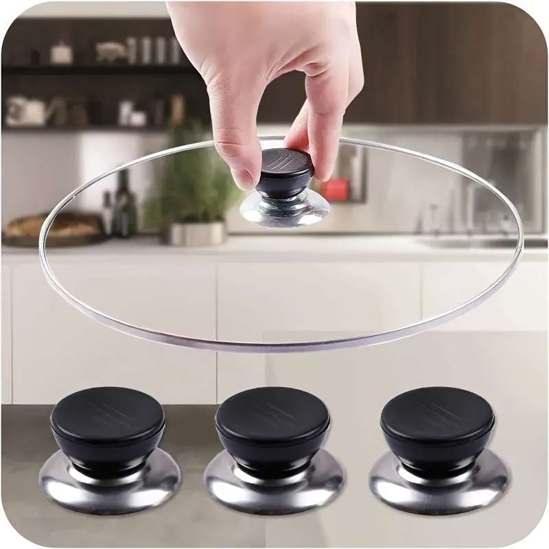 5pcs Stainless Steel Pot Lid Lifter Set Universal Pot Lid Handle Heat-Resistant Kitchen Gadg