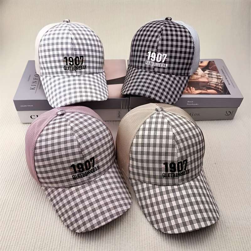 1pc 1907 Outdoor Breathable Mesh Baseball Cap Adjustable Snapback Sun Protection Casual Summer