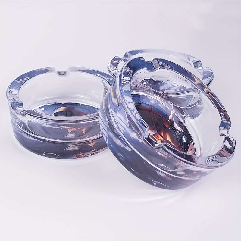 1pc Cartoon Character Glass Ashtray Round Clear Durable Ideal for Cigarette Butts Cigarette B