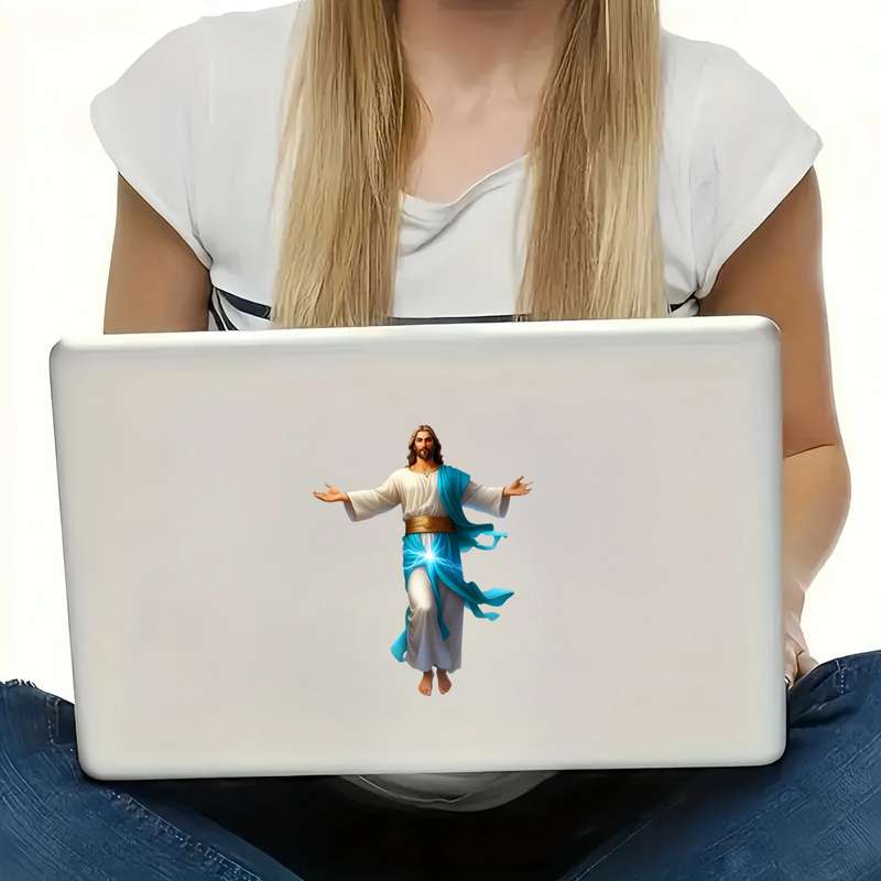 1pc   13.97cmx11.43cm Jesus Christian Themed Stickers
