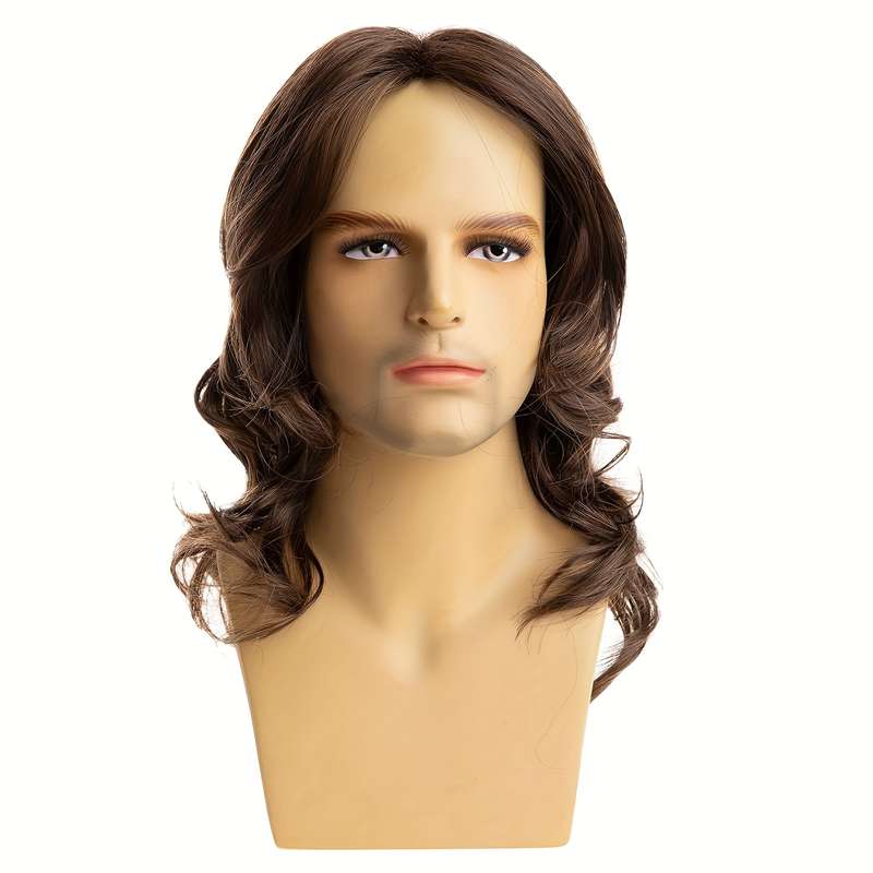 1Pc Dark Brown 55.88cm Fashion Design Wig