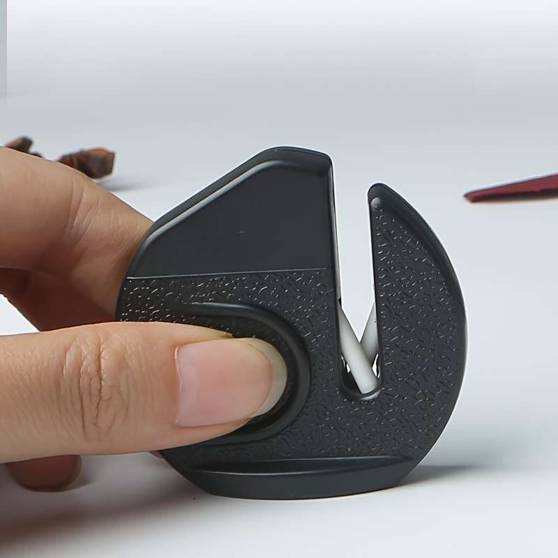1pc Portable Mini Knife Sharpener No Power Needed Quick Easy Sharpening with Ceramic Stone