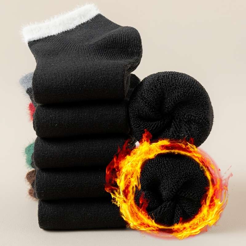 6 Pairs Of Mixed Colors Asian One Size High Elastic Socks