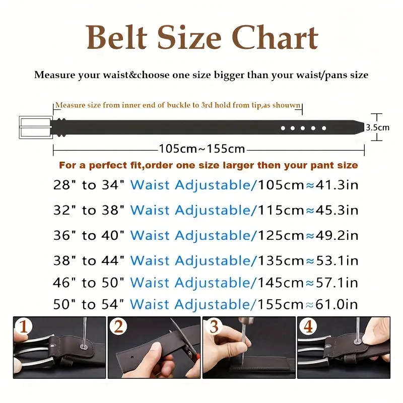 Mens Genuine Leather Belt