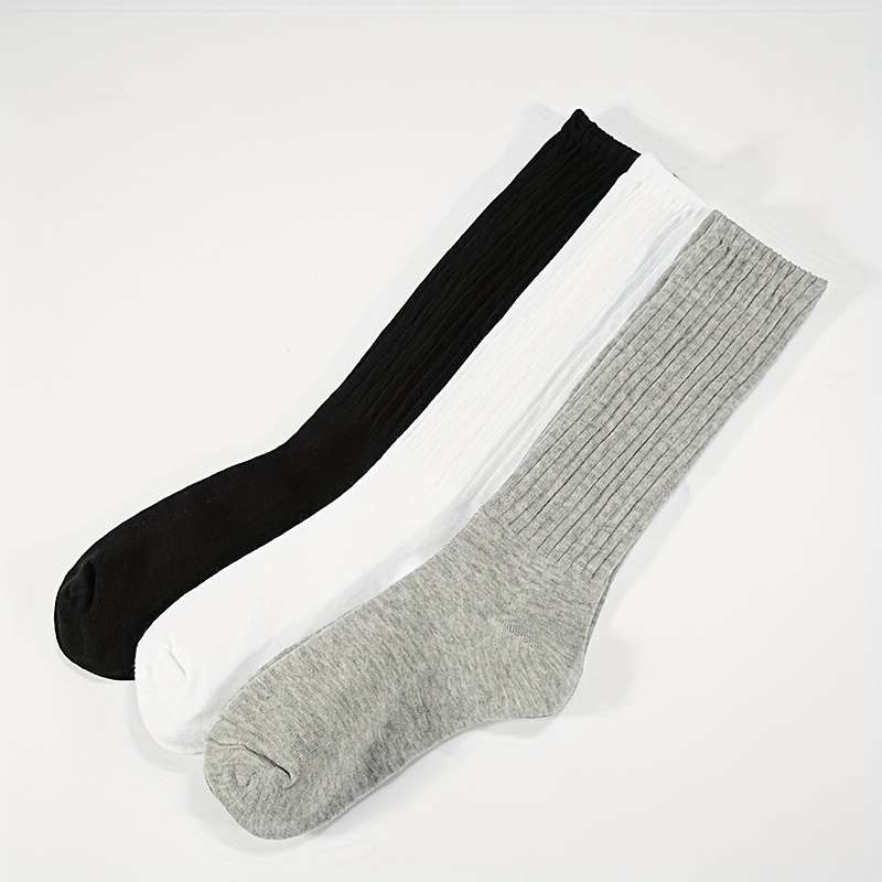 6 Pairs Of Mixed Colors One Size High Elastic Socks