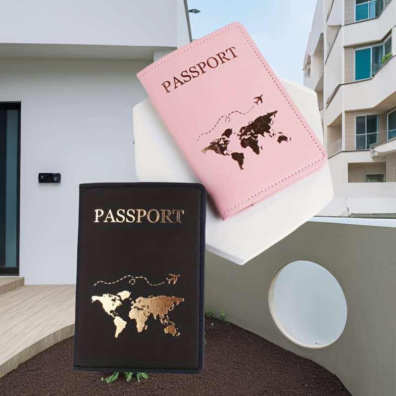 1pc Luxury Travel Passport Holder and Card Protector Slim Portable Wallet for ID and Credit Cards