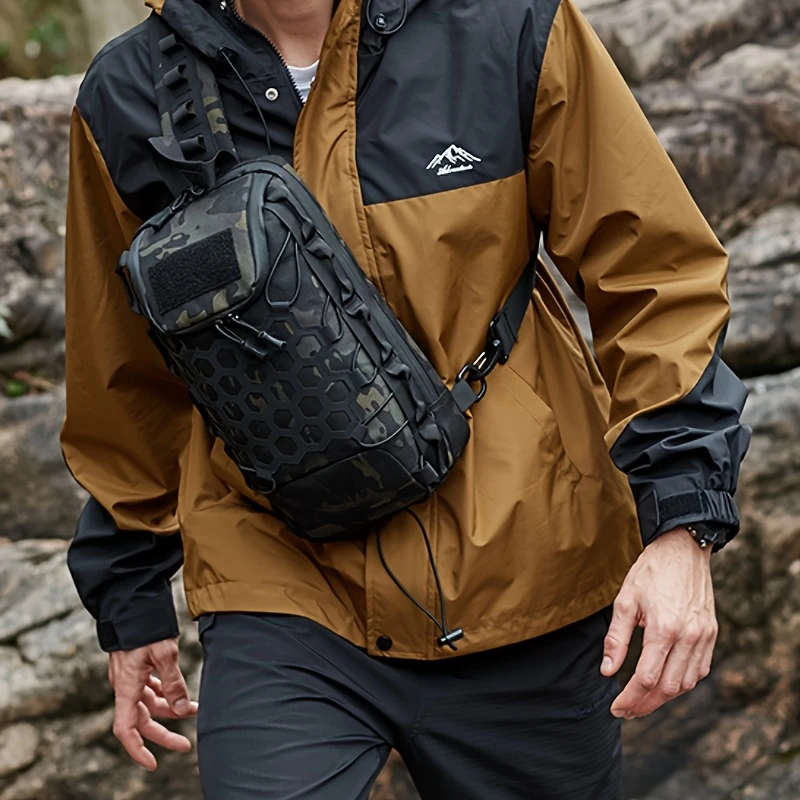 Chest bag camouflage outdoor single shoulder crossbody bag tactical cycling backpack mountaineering