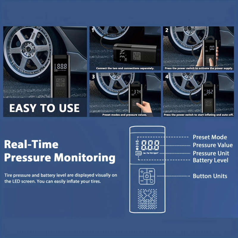 Portable Air Compressor Tire Inflator