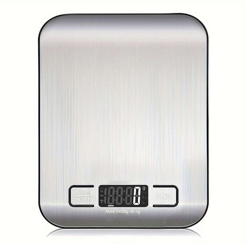 1pc High-Precision Stainless Steel 1pc Digital Kitchen Scale 22lb 10kg Capacity LCD Display Tar